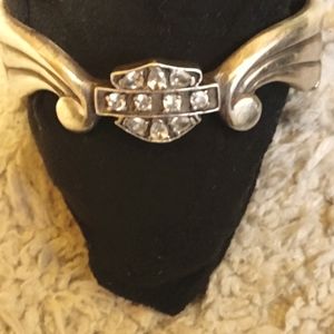 Solid sterling silver Harley Davidson bracelet